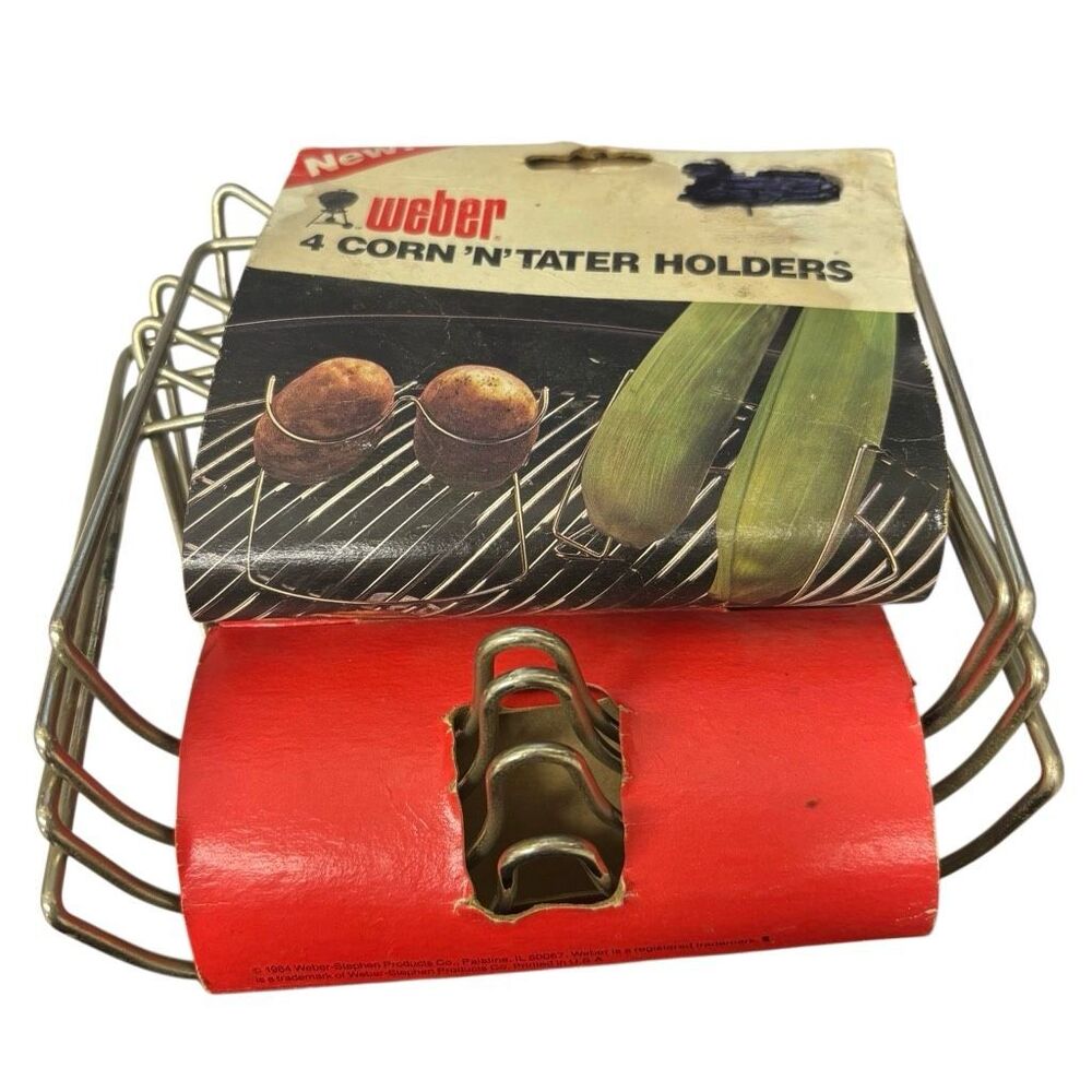 Weber Corn ‘N’ Tater Holders Set Of 4 *NOS-Read*